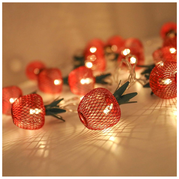 17332055306-2 Guirnalda de Piñas Naranjas LED 20 Pcs