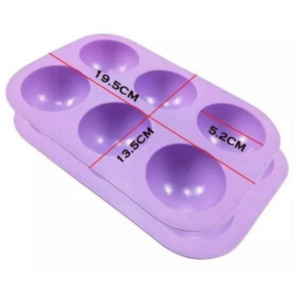 17364884121-2 Moldes 6 Espacios De Silicona Circular