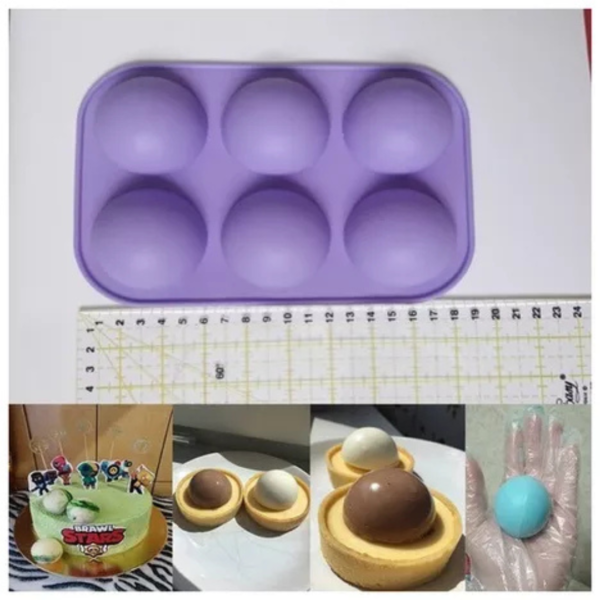 17364884131-1 Moldes 6 Espacios De Silicona Circular