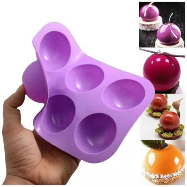17364884131-3 Moldes 6 Espacios De Silicona Circular