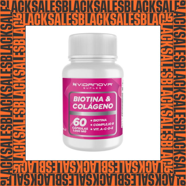 BIOTINA + COLÁGENO 1000MG 60CAPS