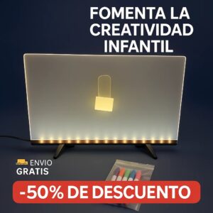G - Pizarra Con luz + Lapices - Magik G - Pizarra Con luz + Lapices - Magik