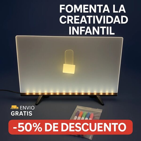 G - Pizarra Con luz + Lapices - Magik
