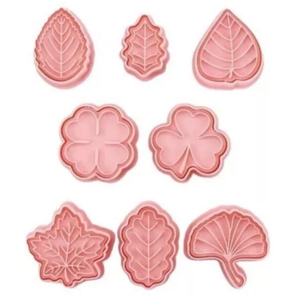 8 Cortadores de Hojas Primavera para Galletas